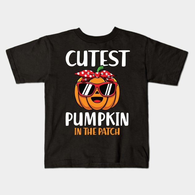 Cutest Pumpkin In The Patch Halloween Costume Kids T-Shirt by HCMGift